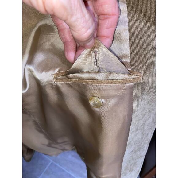 Polo Ralph Lauren Beige Blazer Sport Coat Corduroy Jacket Men's Size 40 L - Picture 8 of 10